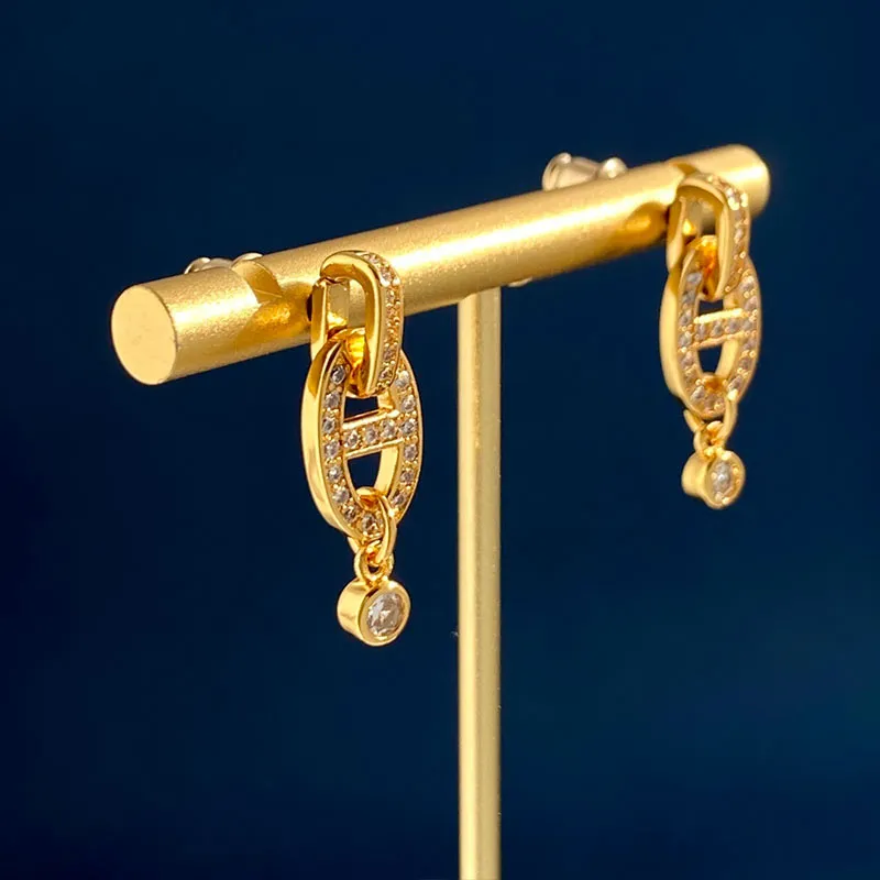 boucles d'oreilles de créateur de mode en acier inoxydable pour femme orecchini plaqué argent doré boucles d'oreilles cercles cordons de fête de fête