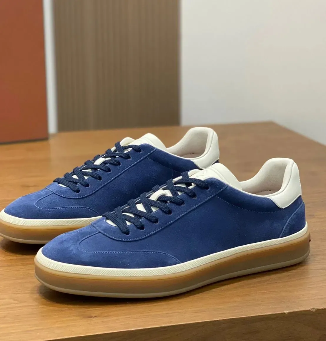 Fashion Designer Men Tennis Walk Sneakers Chaussures Business Gentleman Calfskin Man Trainers For Party Maridd Robe Comfort Skateboard Walking EU38-45