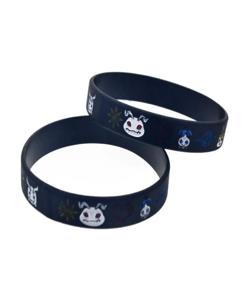 1PC Digimon Silicone Rubber Wristband Debossed Filled in Color Anime Head Portrait Adult Size5980868