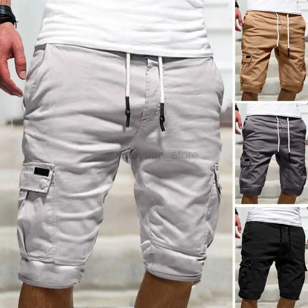 Herren -Shorts Männer Shorts Frachtshorts Sommer männliche Klappen Taschen Jogger Shorts Casual Military Tactical Cargo Shorts für Männer 240419 240419