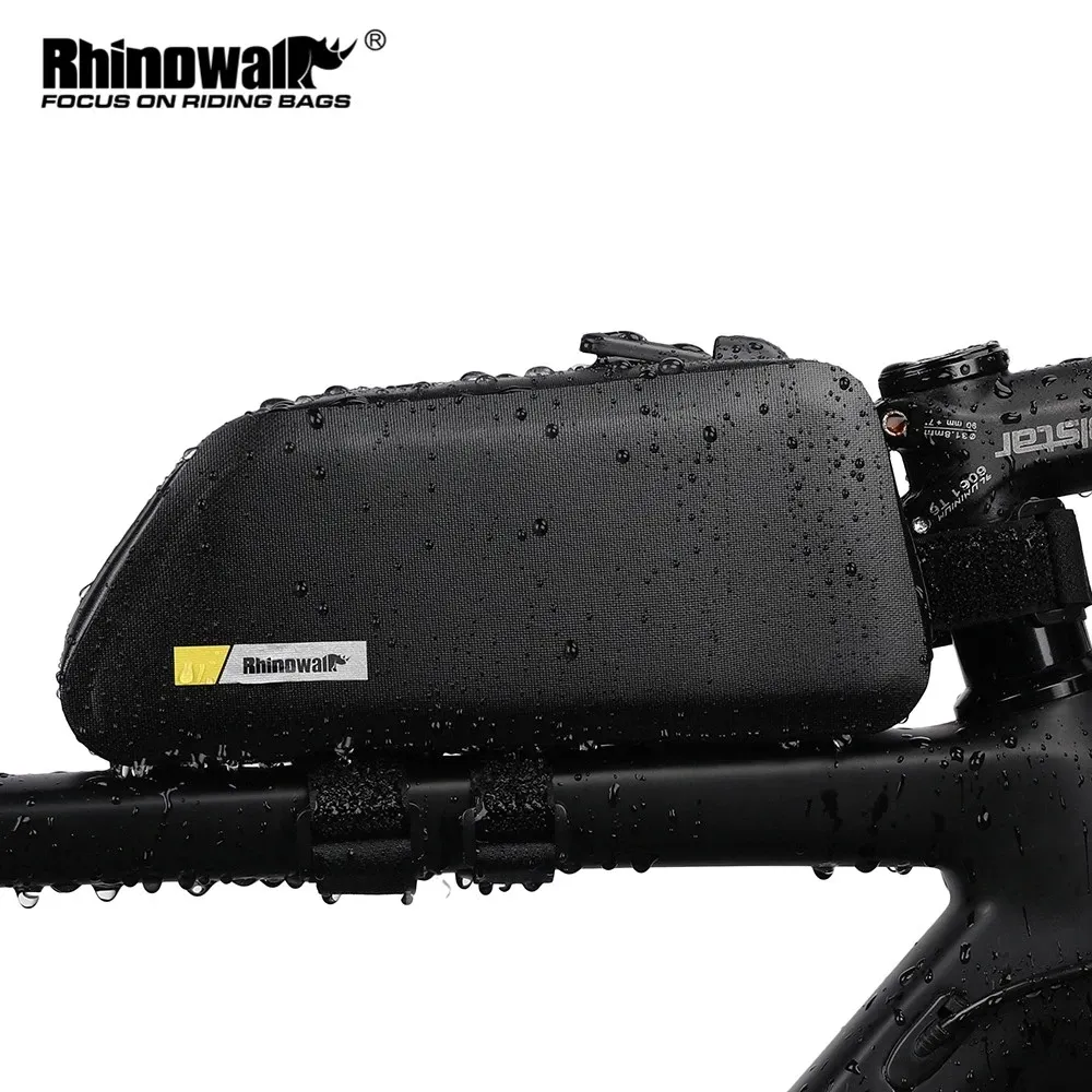 Torbalar Rhinowalk Su geçirmez bisiklet üst ön tüp çerçevesi büyük kapasiteli ultra hafif bisiklet torbası bisiklet telefon çantası mtb bisiklet aksesuarları