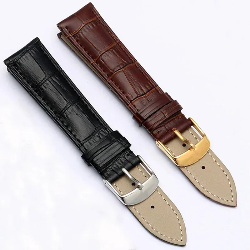 Watch Band Stractures en cuir authentiques Bandoues de montre 12 mm 18 mm 20 mm 22 mm Accessoires de montre supérieure STRAP DE MONTRATION DE LA MONTRE 240419