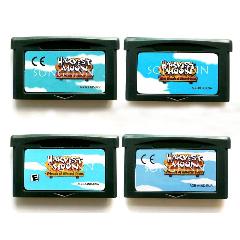 Cards 32 Bit High Quality for Harvest Moon More Friends of Mineral Town English Edition Video Game Cartridge USA Version Game Card