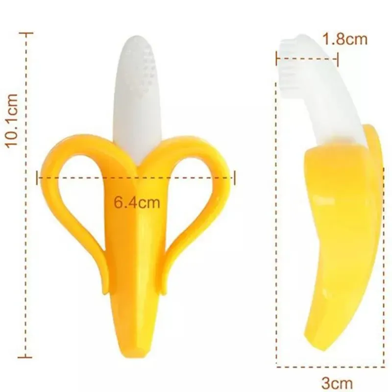 Safe Banana Shape Baby Teether Toys Silicone Toothbrush Teething Kids Tooth Brush Dental Care Gifts Chew Toys for Children