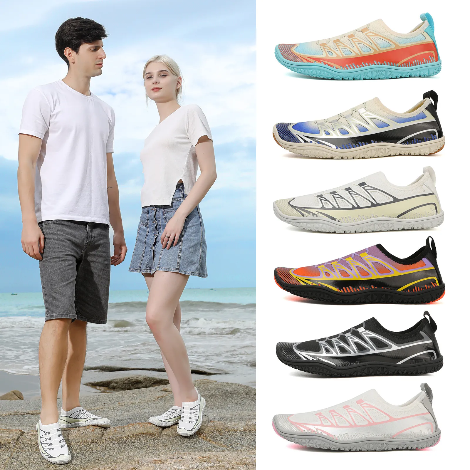 Slip op blote voeten strandschoenen vrouwen mannen water schoenen ademende sportschoen snel droge rivier zeeschoenen sneakers maat 35-46