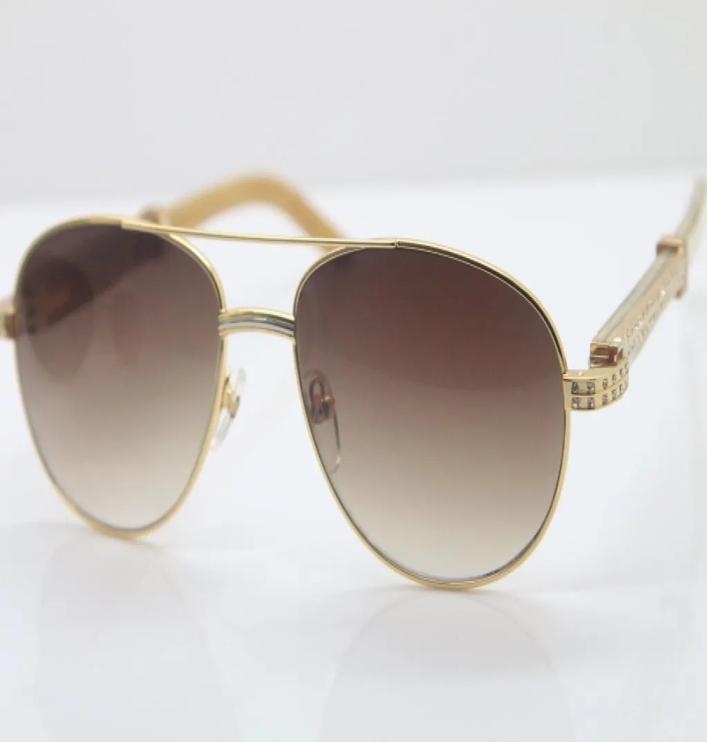 Nuovo stile 569 UNISEX White Glasshi autentici naturali occhiali da sole da uomo 18k oro più piccoli di pietre grandi più piccole che guidano occhiali c de6385801