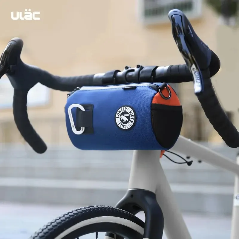 Bolsa de guidão de bicicleta à prova d'água ULAC 1.1/1.5/2.7L Bike Saco de tubo de tubo de bicicleta Multifuncional bolsa de ombro de viagem ao ar livre 240412