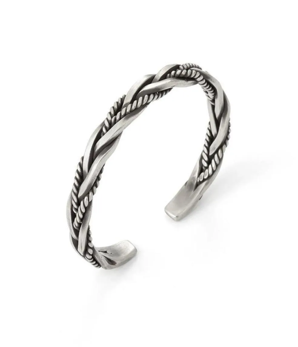 Bangle 2021 man armband manschett för män vidöppen justerbar flätad vävstil wrap smycken gåvor4672217