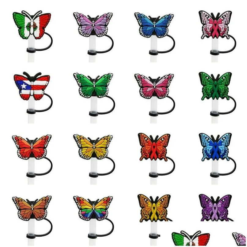 Boire STS Butterfly Match Soft Soft St Toppers PVC Accessoires Charmes Réutilisables Pridire d'éclaboussat