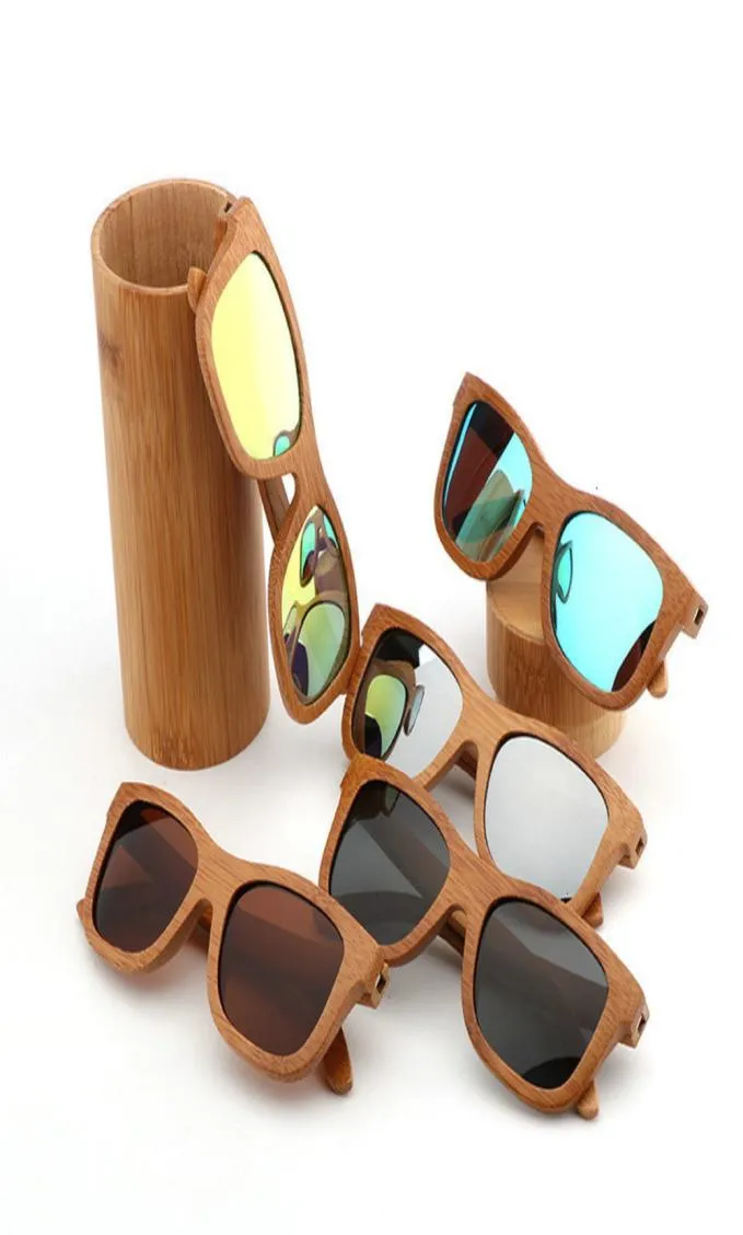 Lunettes de soleil à la mode en bambou sur mesure en bois 1252352