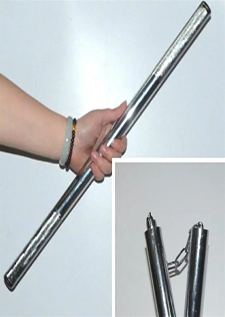 2022 Topselling Martial Arts Stick Silvery Nunchakus 2 w 1 Połączony rzeźbia Smok stal nierdzewna Nunchucks Selfdefense Nonli4436055