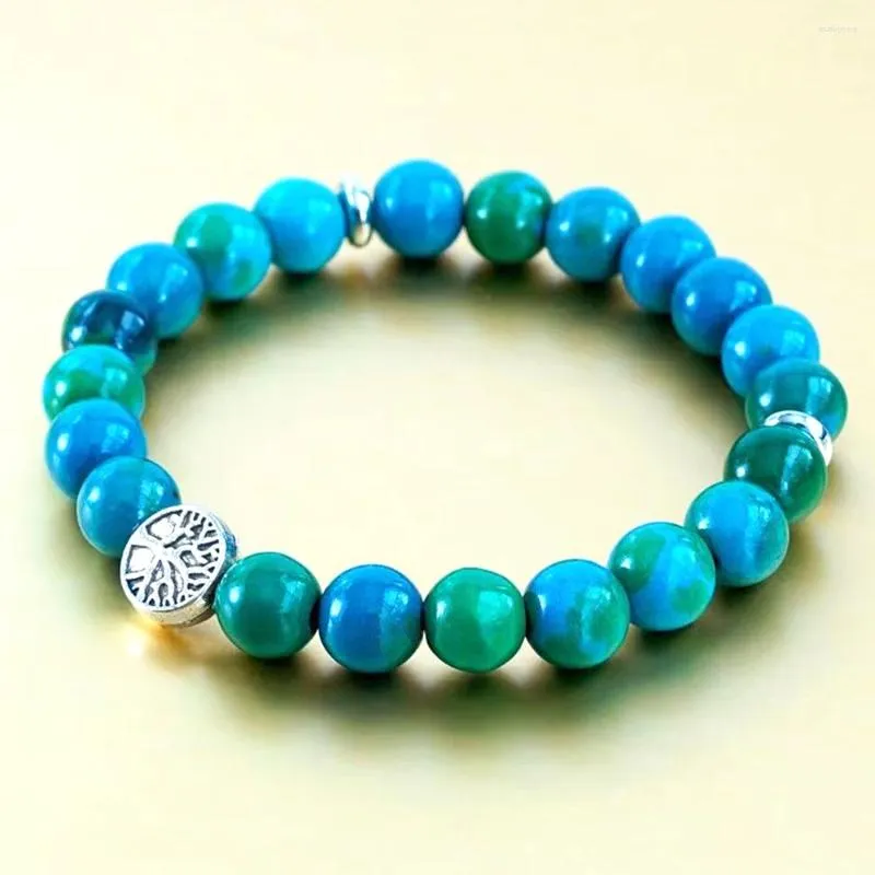 Link armbanden Mg2073 Ontwerp 8 mm Phoenix kralen Tree of Life Bracelet Fashion Dames Stressverlichting Pol Yoga Mala