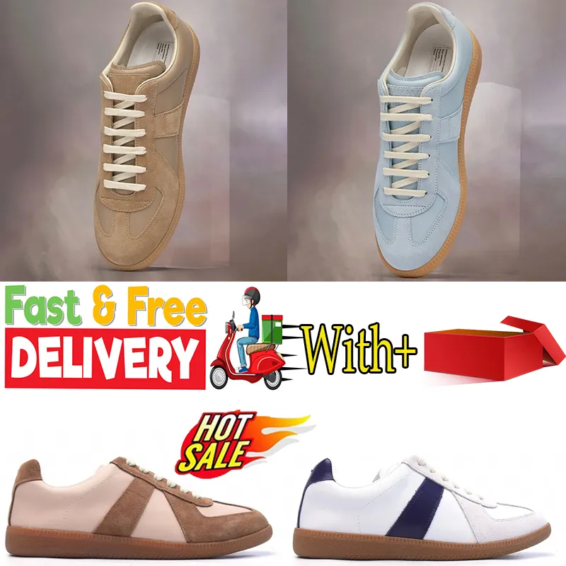 2024 Sneakers Loafer Leather Femme Vintage Mens Designer Trainer Luxury Margieas White Casual Shoes Tennis Casual Outdoor Masions Chaussures Gai Taille 36-45