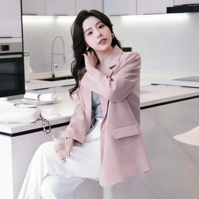 Frauenanzüge kleine Anzugjacke für Frauen im Frühjahr und Herbstkoreanische Version Design High-End Lose Chic Casual Casual können mit OEM angepasst werden