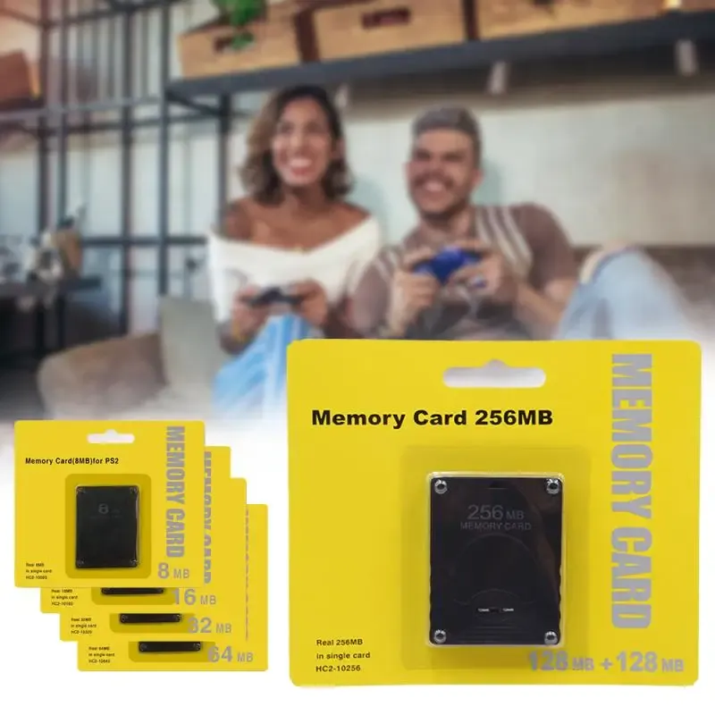 Kort 8/16/32/64/128/256MB Megabyte Memory Card för Sony PS2 PlayStation 2 Slim Game Data Console Megabyte Memory Card Dropshipping