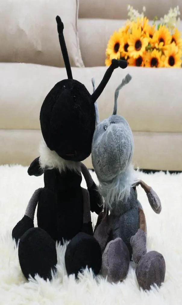 2PCS素敵な柔らかい動物アリのぬいぐるみおもちゃ詰め物アニメ自然ポーターアリール人形大人ギフト装飾33cm 23cm1147715