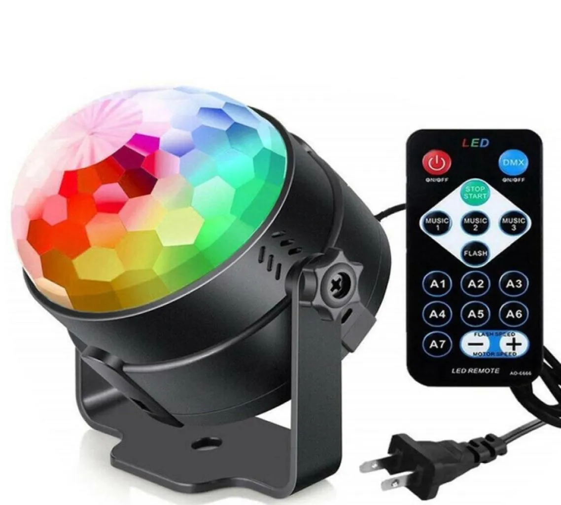 Disco Party Lights Strobe DJ Ball LED Effects Stage Lighting Sound Activated Bulb Dance Lamp med Remote Controller46990719239657