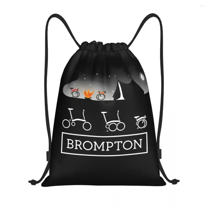 Shopping Bags Bromptons Bike Drawstring Backpack Sports Gym Bag For Men Women Training Sackpack