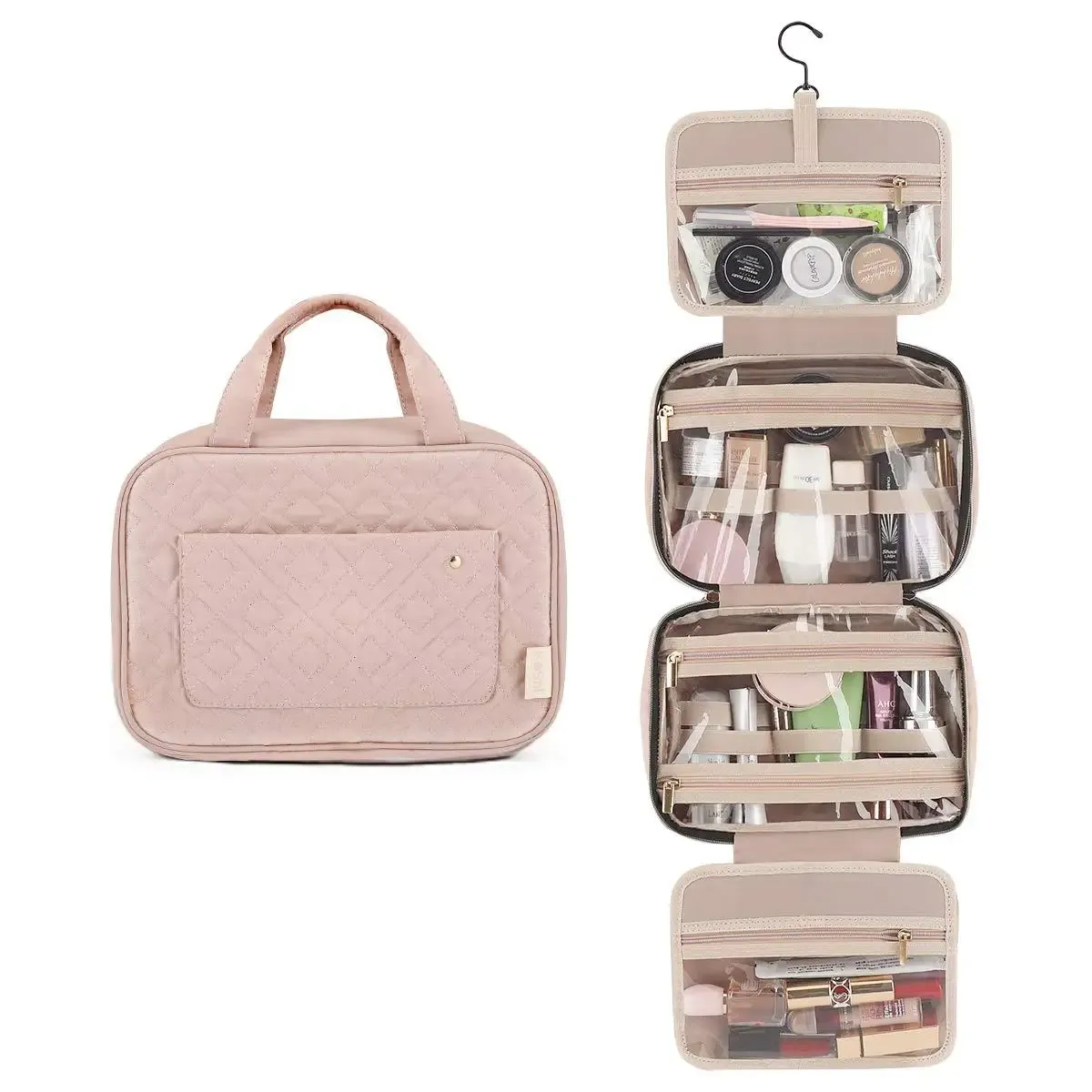 Caisses sac cosmétique pour femmes grande capacité pliable voyage multifonction épaisse sac de maquillage portable imperméable