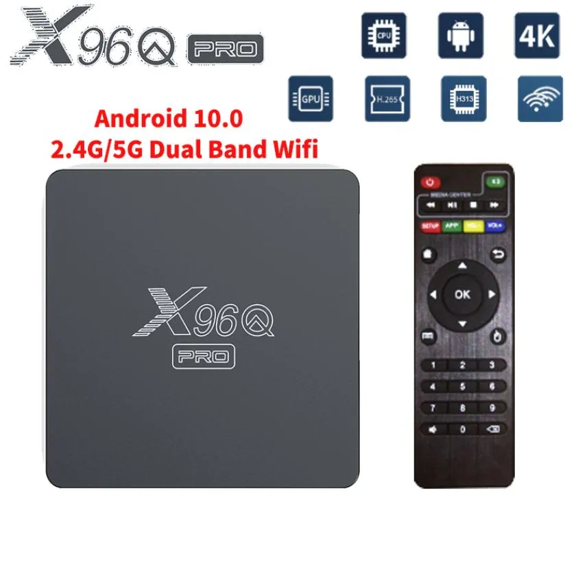 X96Q Pro Android 10 TV Box AllWinner H313 1G 8G 2G 16G 24G 5GデュアルWiFi SMAT TV Box6279680