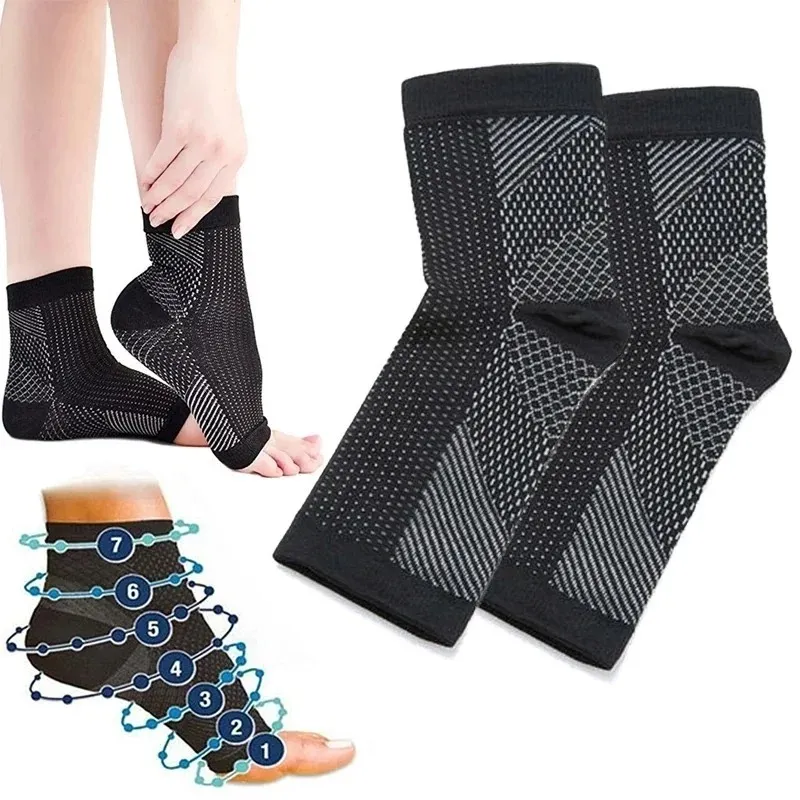 2024 2st/Dual Sports Ankle Compression Socks Anti-Fatigue Foot Cover Breattable Mesh Foot Cover Anklet Protector säkert, här är