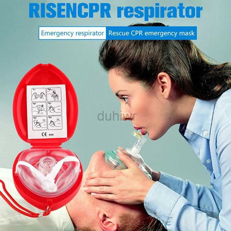 First Aid Supply Artificial Respiration One-Way Breathing Valve Mask First Aid CPR Training Breathing Mask Protect Rescuers Mask Accessories d240419