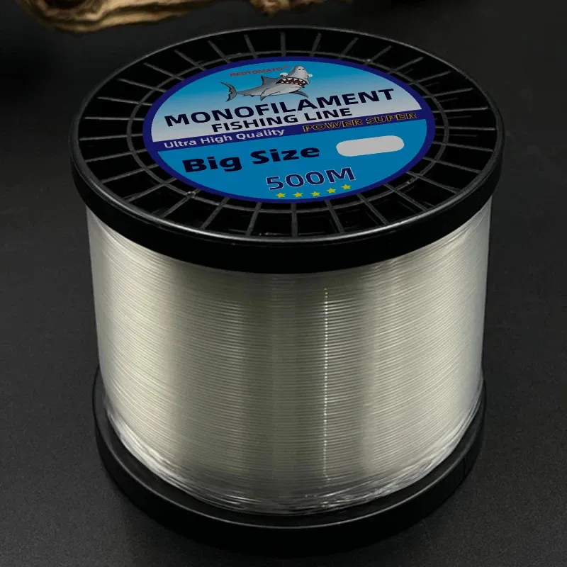 500m büyük boy monofilament balıkçılık hattı deniz balıkçılığı naylon balıkçılık hattı kalın dia 0.6/0.7/0.8/0.9/1.0mm balıkçılık ekipmanı 240418