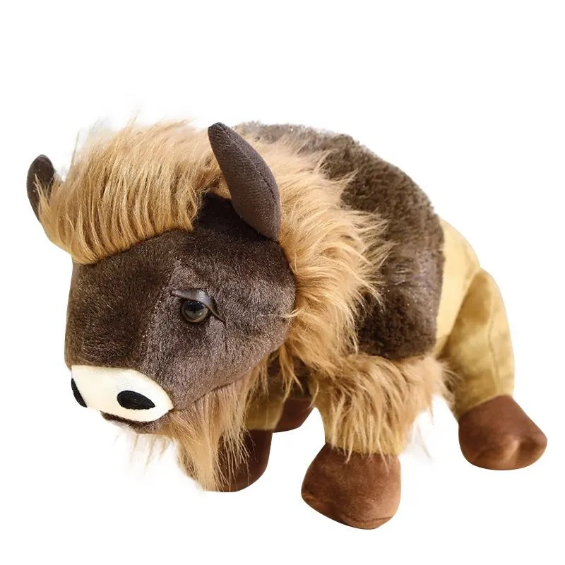 Manufacturer customized bull stuffed animals lifelike soft children's gifts Buffalo plush toys children's gifts