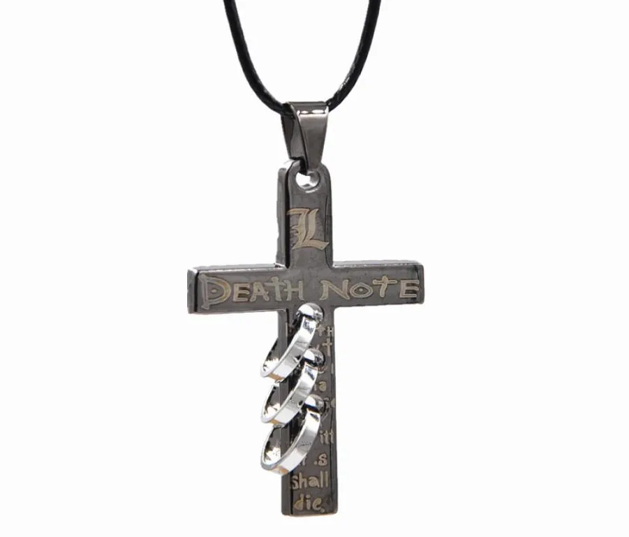 Anime Death Note Black Metal Necklace Logo Pendant Cosplay Accessories Smycken Pendant Necklace7071740