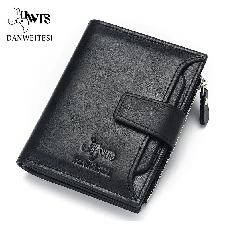 Wallets Dwts Brand Wallet Men Leather Men Wallets Purse Short Male Clutch Leather Wallet Mens Money Bag Quality Guarantee