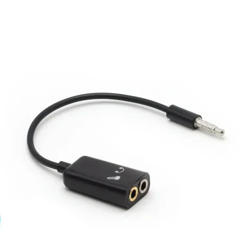 2024 Splitter Headphone Adapter 3.5mm Stereo Splitter Audio Male To Earphone Headset + Microphone Adapter Drop Shipping for headphone