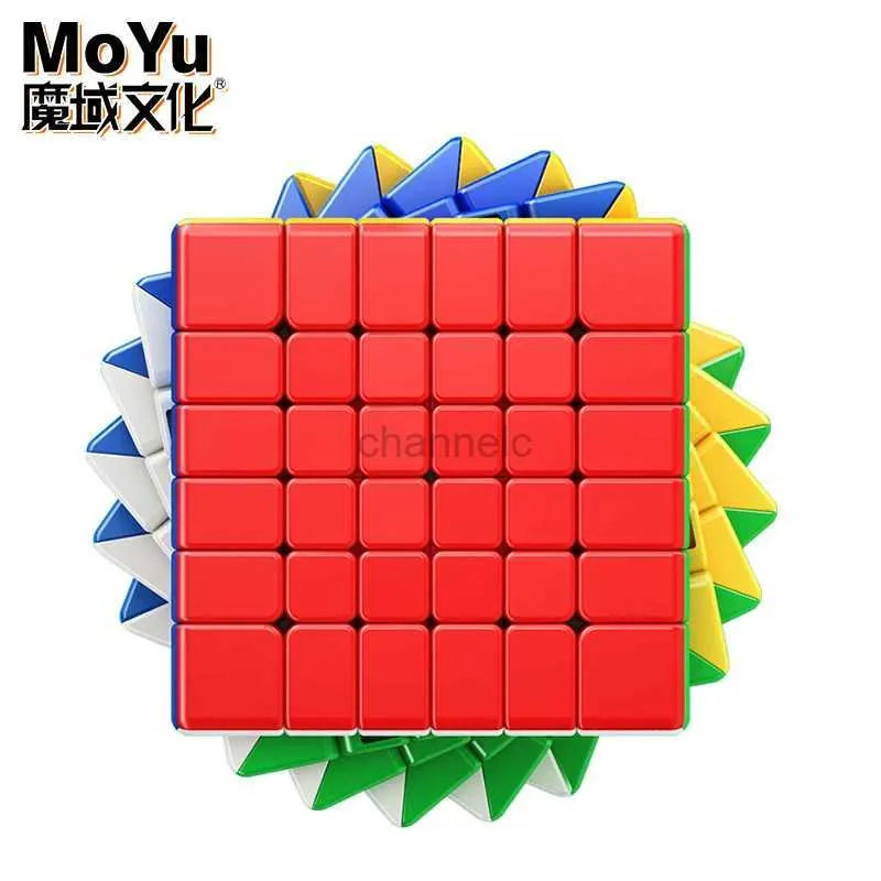 3D Puzzles moyu meilong 6m v2 cubo mágico magnético 6x6x6 Puzzão de velocidade profissional 6x6 brinquedo infantil (6v2 sem ímã) Cubo original Magico 240419