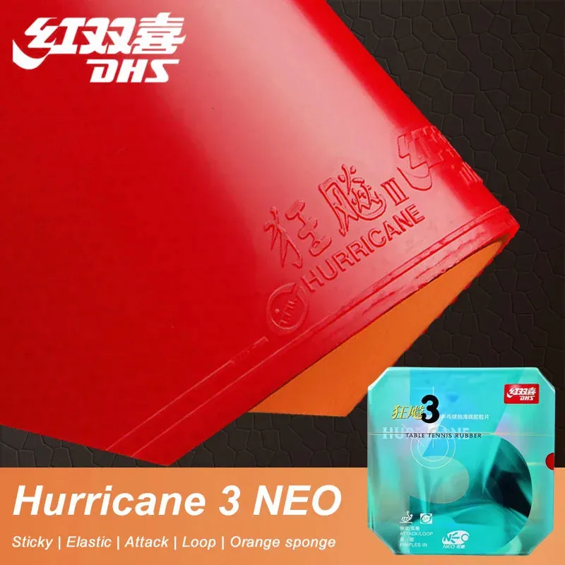 Hurricane d'origine 3 Néo Table Tennis Rubber Sticky Ping Ping Ping Pong Pas besoin d'un booster 240323