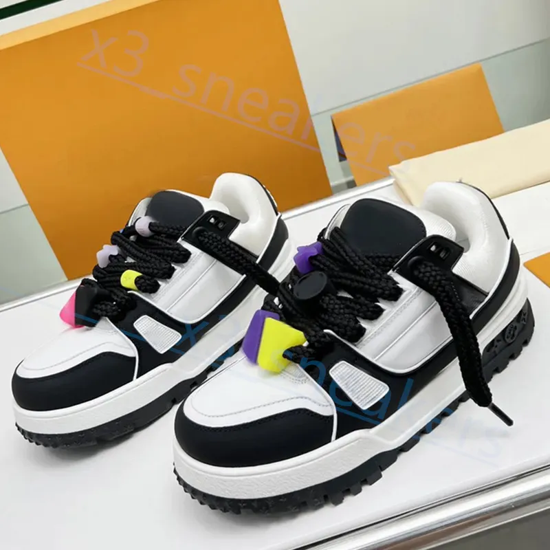 Luxury brand casual shoe designer Trainer Maxi small fat Ding men and women sneakers Fashion leather donkey brand double sneakers B22 X49