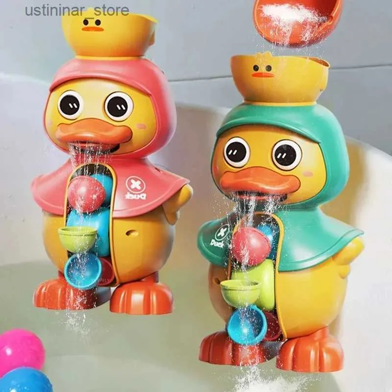 Sable Player Water Fun Kids Douche de douche Toys Cute de baignoire de canard Jouets pour les tout-petits 1 à 4 ans avec roues en rotation des roues de salle de bain