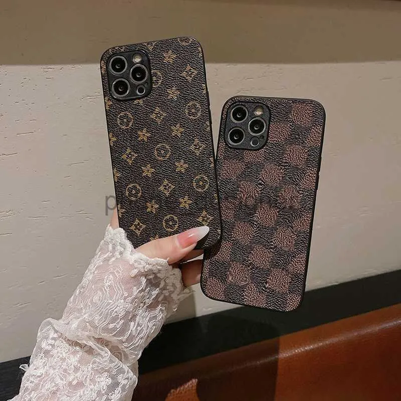 Telefoonhoes met luxe bloemenprint Designer Damesschokbestendige telefoons Hoge kwaliteit voor iPhone 15 14 13 11 12 XR 7 8 Pro CHD2309011 HLSKY KK87262