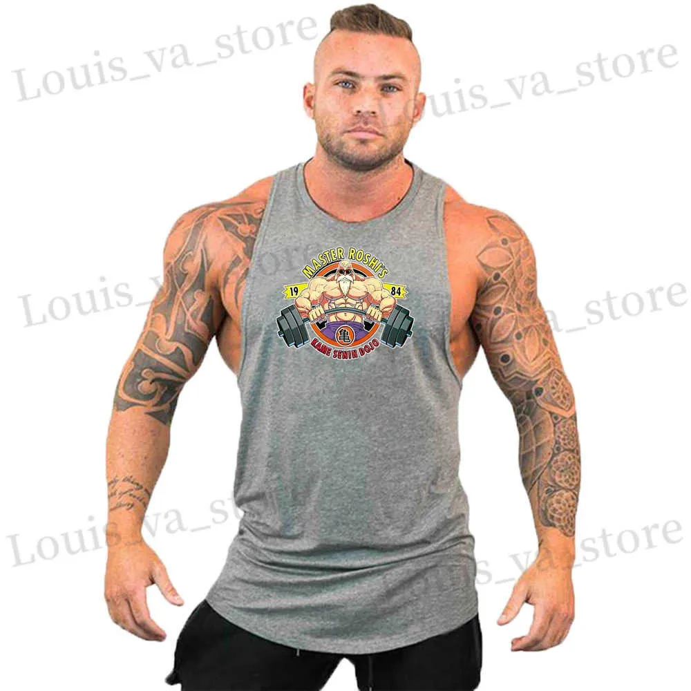 T-shirts masculins entraînement de la bodybuilding sport marque gymnase mens back top muscle mode chemise de couchage slat vêtements singlets vestet t240420