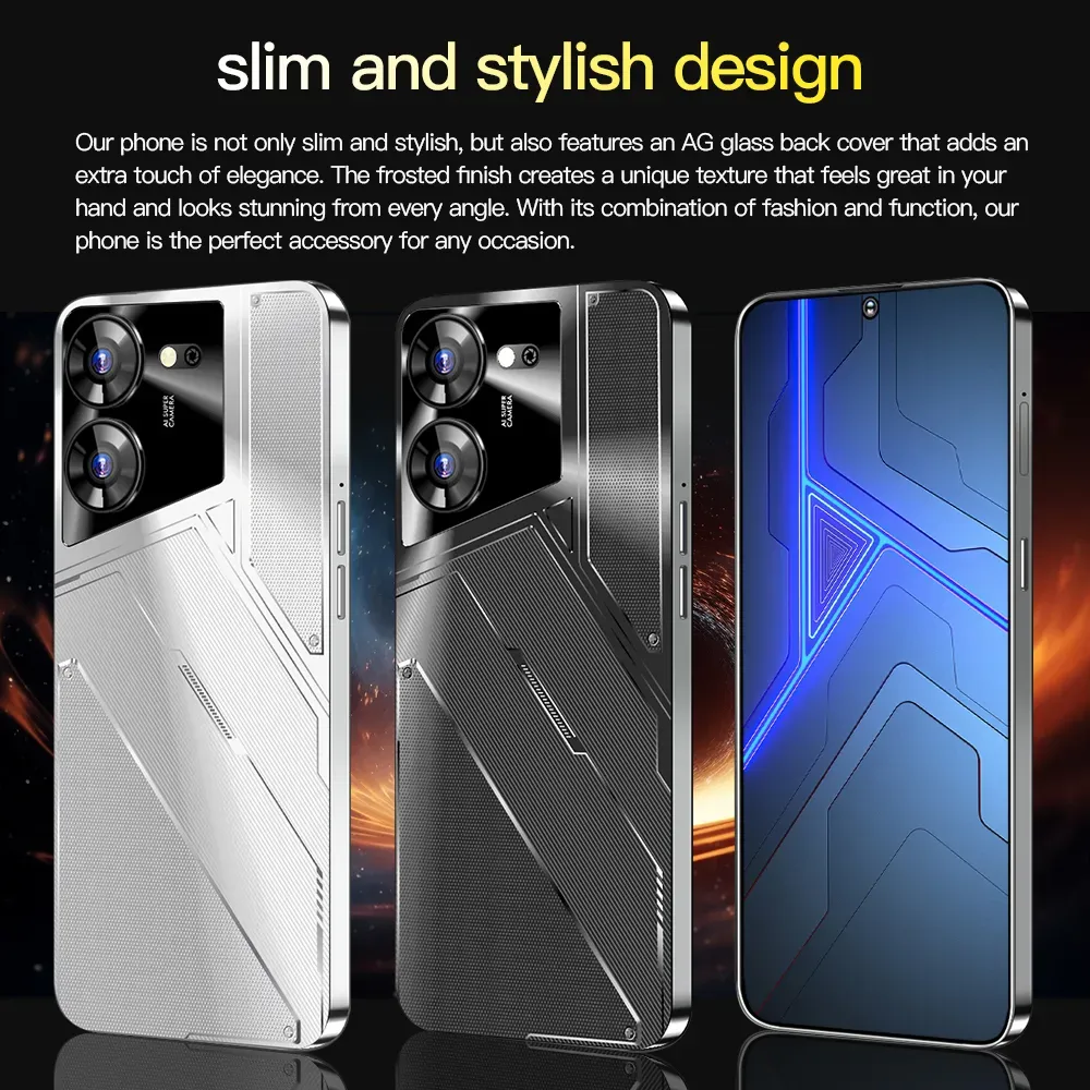 Original 4G Smartphone Povo5 Brand New Gaming Mobile Phone