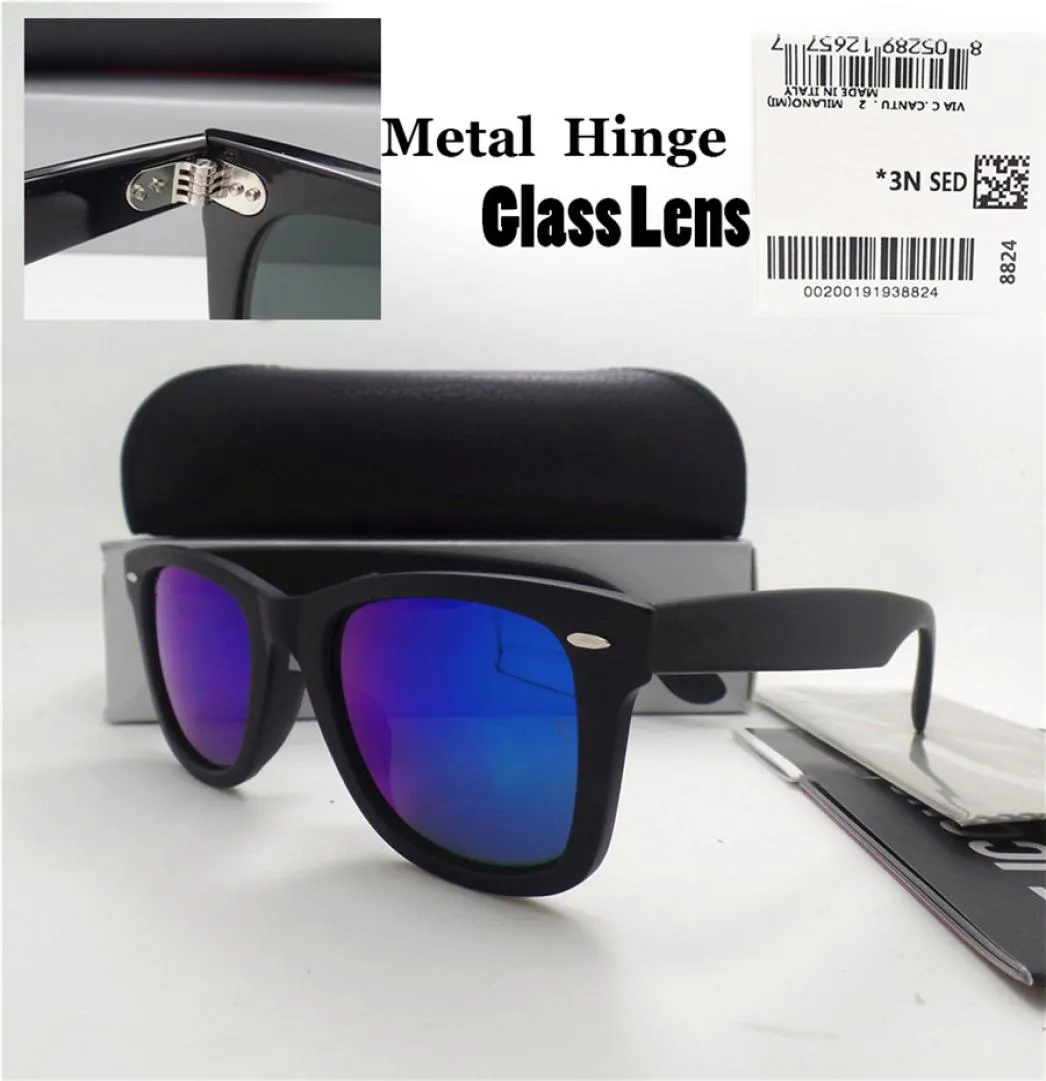 High quality Metal hinge Glass lens Plank frame Fashion Men Women Sunglasses Sport Vintage Sun glasses With box1474421