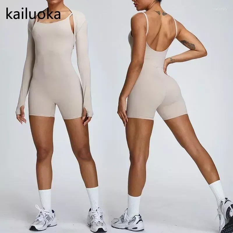 Active Sets Nude One Piece Yoga Suit Women's Sports Cape And Aling One-Piece Quick-Drying Running Fitness Wear Gym Set Women