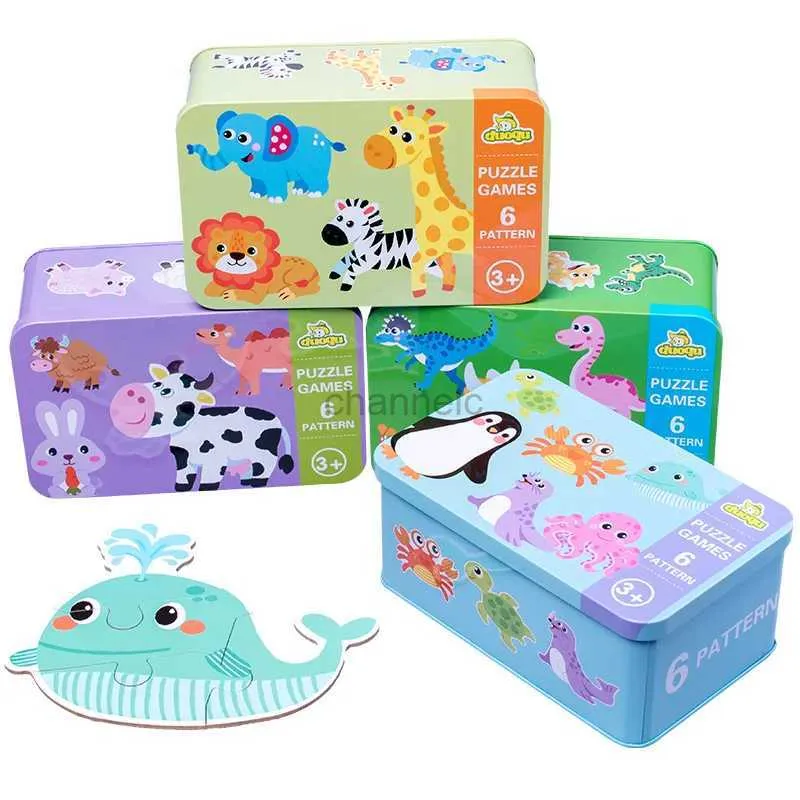 Puzzles 3d Montessori Baby Puzzle Brinquedos educacionais Combinando o jogo 3D Puzzle Board Jigsaw Childrens quebra -cabeças de madeira quebra -cabeças para crianças 2 3 anos 240419