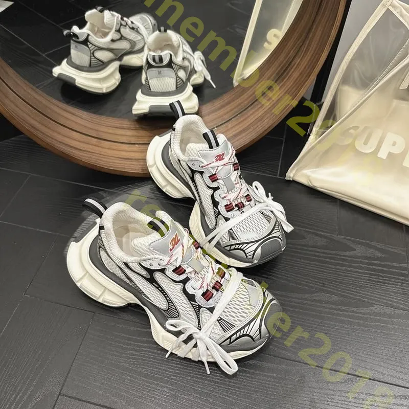 Track 3 3.0 Diseñador Hombres Mujeres zapatos casuales triple blanco tess.s.s.Trainadores de cuero de Gomma Nylon Trainers de plataforma impresa zapatos zapatillas 36-44 R49