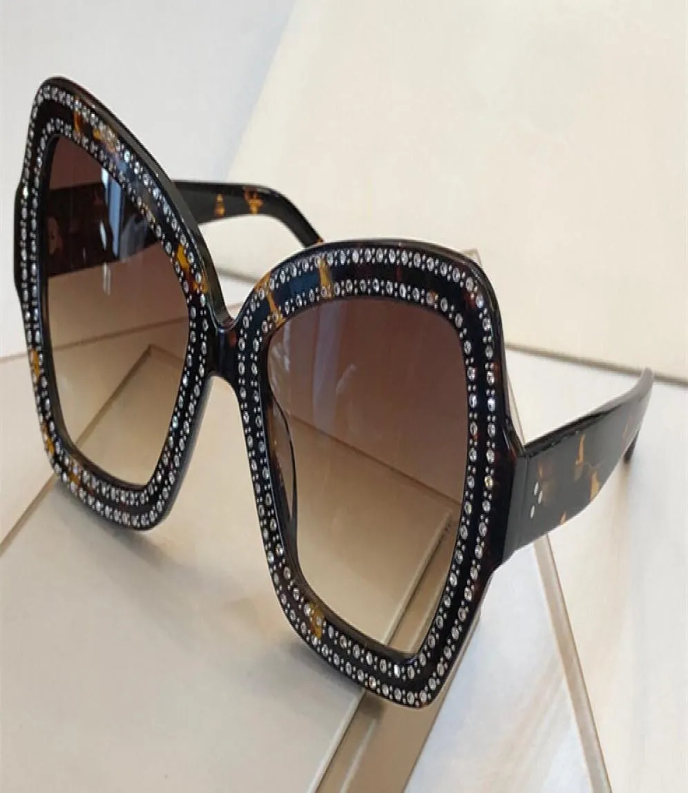 4S067 Luksusowe kobiety Designerskie okulary przeciwsłoneczne Audrey Goggle Wrap Designer UV Ochrona UV UNISEX Model Big Rame Leopard podwójny kolor Ramy 5800101
