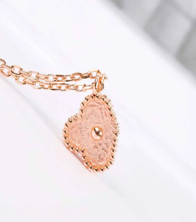 S925 silver special design pendant in mini flower pendant necklace in 18k rose gold plated for women wedding gift jewelry PS81522035