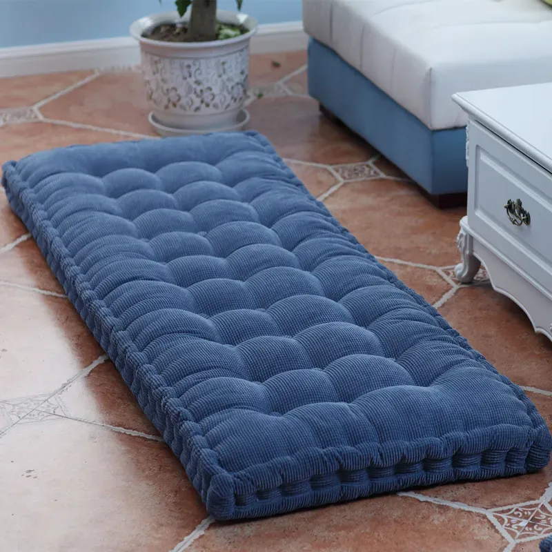 Pillow Cushion/Decorative Pillow Long Cushion Thickening Garden Chair Cushion Solid Color Home Seat Mat Floor Cushion 55x150/55x165cm Ben