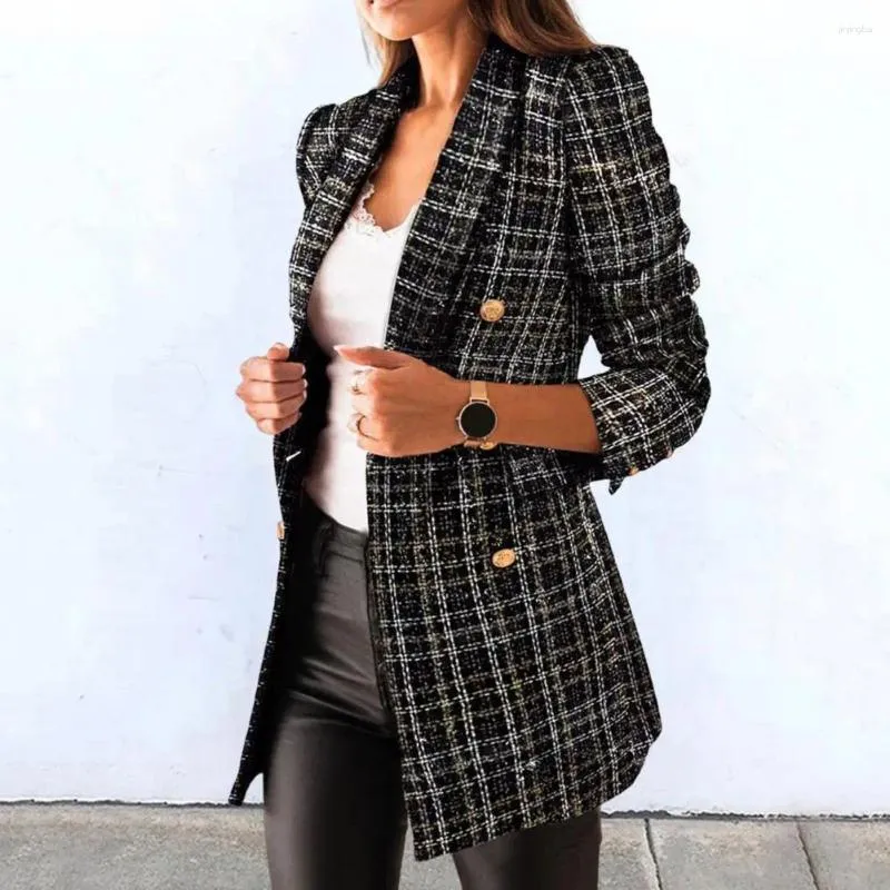 Vestes féminines Élégantes Lady Mabe Casual Emph Said Primp à double boutonnage Blazer d'automne formel pour le travail