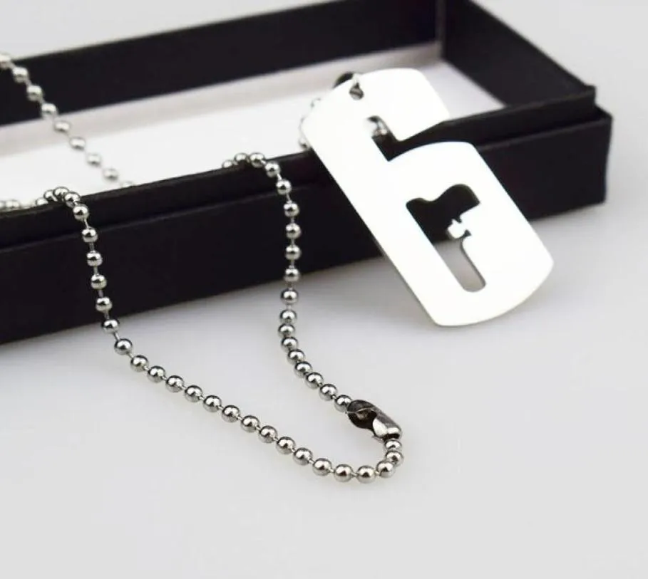 Game Rainbow Six Siege Halsband för Male Tom Clancy039S Silver Link Chain Necklace Collar Women Män smycken6891440