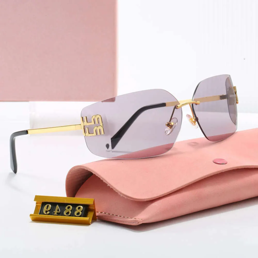 Дизайнерские солнцезащитные очки для женщин Простые модные изгибные изогнутые линзы и удобные красивые очки безрадочные оттенки 1066