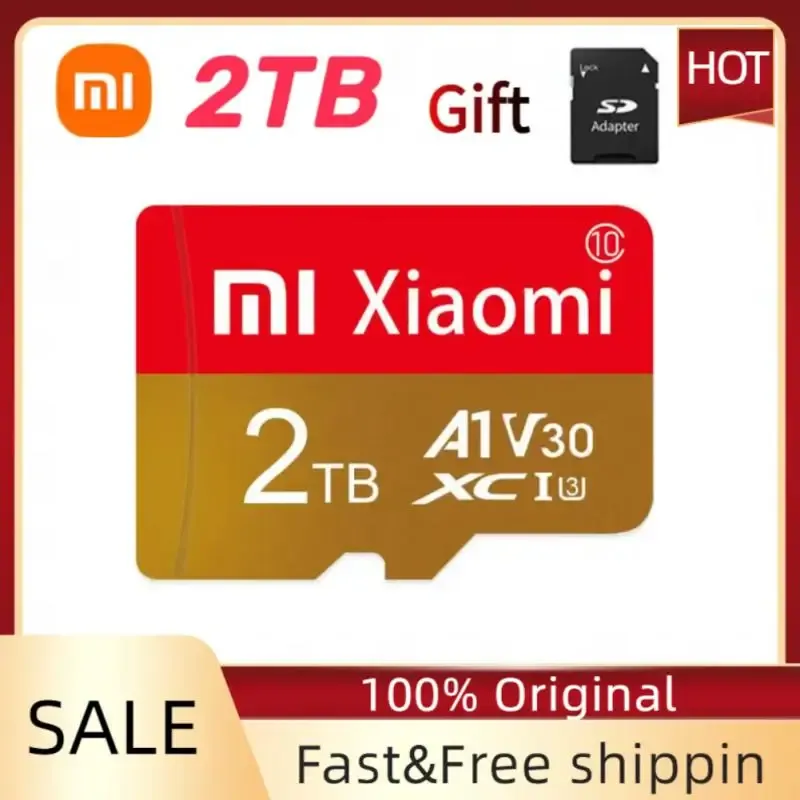 Kort Xiaomi 1TB 2TB SD Card Extreme Pro Memory Card High Speed ​​U3 4K UHD Video Micro TF SD Card C10 V30 Flash Cards for Camera PC Cam Cam