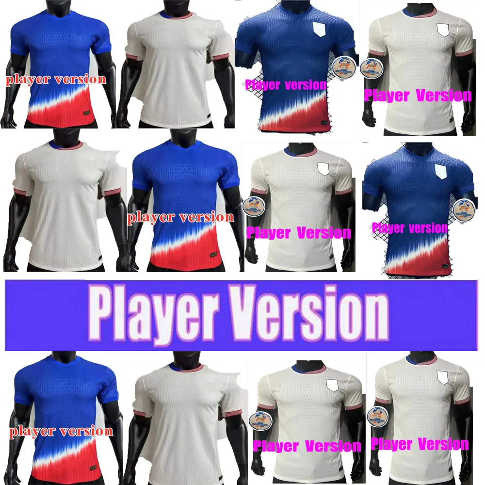 S-xxl Usas Pulisic Soccer Jerseys 2024 2025 Copa America 24/25 Home Away Kids Football Shirts Men Player Version Smith Morgan